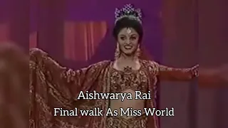 Aishwarya Rai Unseen Final Walk As Miss World #aishwaryarai #missworld #shorts #viral