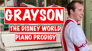 GRAYSON THE DISNEY WORLD PIANO PRODIGY - HE IS EXTRAORDINARY CASEY'S CORNER MAGIC KINGDOM