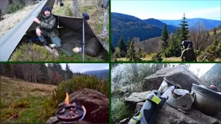 Doku - Eine kalte Nacht im Schwarzwald. Wander-Tour mit Übernachtung in den Bergen.