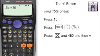 How to calculate percentages using the % button Casio Calculator Percentage fx-85GT PLUS fx-83GT