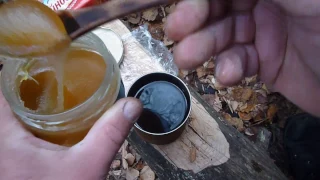 Чай в осеннем лесу с мёдом