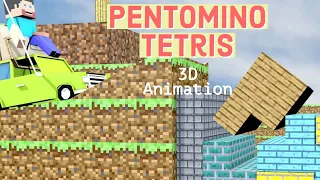 Pentomino Tetris  - Tetris 3D Animation - Brick Tetris
