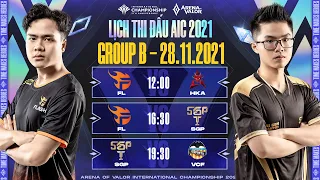 ĐẠI CHIẾN TEAM FLASH vs SAIGON PHANTOM |  BẢNG B NGÀY 2 [28.11.2021] - AIC 2021