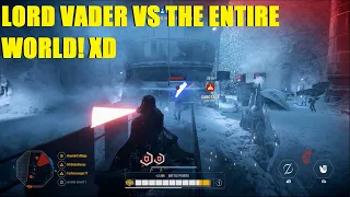 Star Wars Battlefront 2 - Darth Vader vs the entire WORLD XD Officer class / S-5! Vader Killstreak