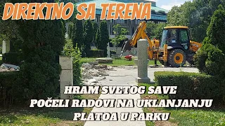Beograd direktno sa terena počeli radovi Park kod Hrama Svetog Save(završeno stepenište),garaža???