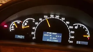 mercedes Benz w220 s500 long  0-100km/h acceleration