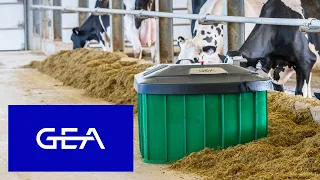 Nouvelle façon de pousser les aliments avec le pousse ensilage/fourrage RoboRebel de GEA