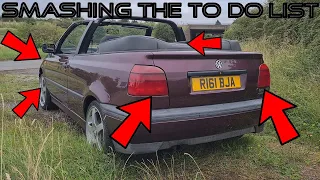 MK3 GOLF CABRIO FIXING BROKEN PARTS AND CLEANING ep6