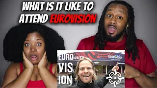 AMERICANS REACT TO WHAT IT IS LIKE TO ATTEND EUROVISION | The Demouchets REACT Europe