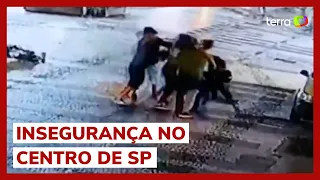 Casal tem até roupas levadas durante arrastão no centro de SP