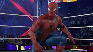 Spiderman vs Spiderman from future (2099) WWE 2K24 Extreme Rules Match