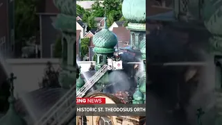 Fire at historic St. Theodosius Church in Cleveland's Tremont neighborhood
