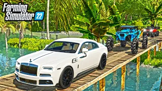 STRANGER GIVES ME $10,000,000 ISLAND! (EXPENSIVE CARS) | Farming Simulator 22