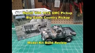 Revell 1/24 78 GMC Big Game Country Pickup Model Kit Build Review 85-7226