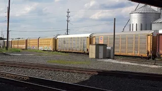 Norfolk Southern #9636 EBD Autorack train @ Alliance, OH to Pittsburgh  8/16/17