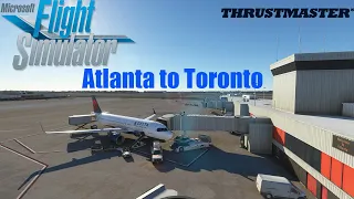 MSFS LIVE | Delta Airlines real International flight | Atlanta to Toronto | Flybywire A320 | Vatsim