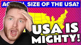 Swedish Dude Reaction to How Big Is USA Actually? (USA Reaction)