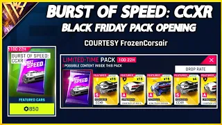 BURST OF SPEED: CCXR Black Friday Pack Opening | Courtesy FrozenCorsair | Asphalt 9