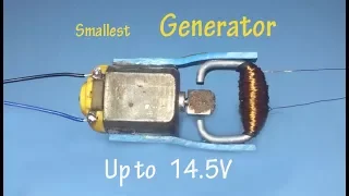 How to make a smallest generator , 14 V generator , Homemade Dynamo up to 14.5V