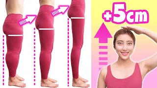 GROW TALLER & GET LONG LEGS With This Exercise & Stretch! Slim & Long Leg Workout For Beginner
