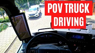 New Mercedes Actros - POV Truck Driving - Voorschoten 🇳🇱 Cockpit View