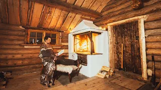 1 Year Building A Traditional Log Cabin Fireplace