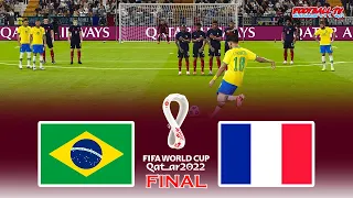 Brazil vs France | Final FIFA World Cup 2022 | Full Match | PES 2021 Gameplay eFootball