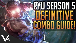 New Ryu Combos! Ultimate Combo Guide For The Street Fighter 5 Winter Update! BNB & V-Trigger