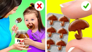 MY KID IS IN LOVE WITH CHOCOLATE👧🏻🍫😱 Smart Hacks And Gadgets For Clever Parents