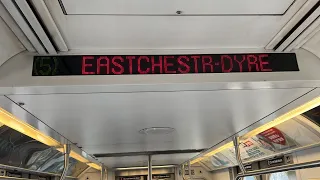 R142 (5) Train Ride From Brooklyn College-Flatbush Avenue to Eastchester-Dyre Avenue.