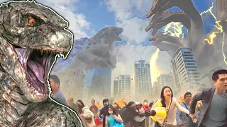 Reacting To Godzilla vs Ghidorah In REAL LIFE!