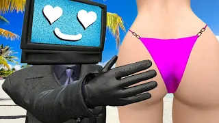 NEW TV Woman & TV Man LOVE STORY! | TV WOMAN Robbed! in Garry's Mod!