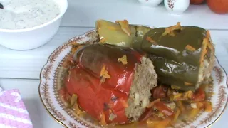 Осторожно, очень ВКУСНО! Сочные и нежные фаршированные перцы со сметанным соусом!