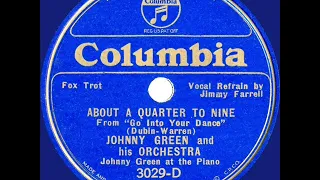 1935 HITS ARCHIVE: About A Quarter To Nine - Johnny Green (Jimmy Farrell, vocal)