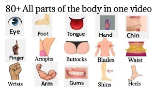 Basic Parts Of Body | Body Parts Name In English | Listen And Practice #learnenglish #bodyparts