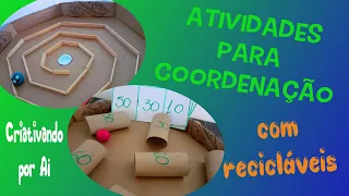 2 ATIVIDADES PARA COORDENAÇÃO MOTORA COM RECICLÁVEIS♻️ I ATIVIDADES NA QUARENTENA