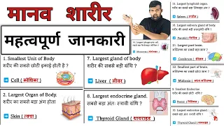 मानव शरीर | Human Body | Medical | Hospital | Science | Doctor | Gk Science | Medical Knowledge