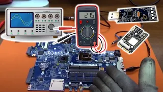 Hızlı tamir | oscilloscope + multimeter + USB tester + post card