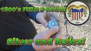 1800's Farm field and House. Metal Detecting Ohio with Equinox 800 & Simplex.  Silver and Relics.