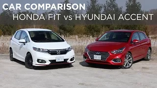 Car Comparison | Honda Fit vs Hyundai Accent | Driving.ca