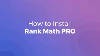 Rank Math PRO Installation & Activation