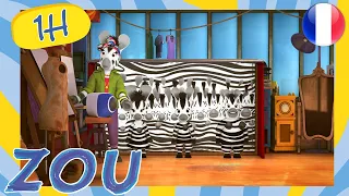 ZOU en français 🦓 Zou se camoufle 👀 Compilation 1H 🦓 Dessin animé pour Enfants