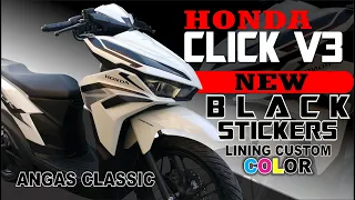 Honda Click Version 3 New Decal / Lining sticker black