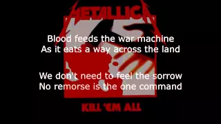 Metallica   No Remorse Lyrics + Text in description