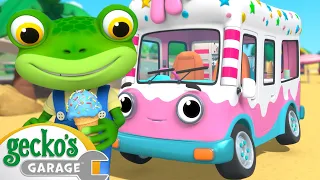 Yummy Summer Ice Cream Helicopter?! 🍨 @GeckosGarage | Learning Foods for Kids | Vehicles for Kids