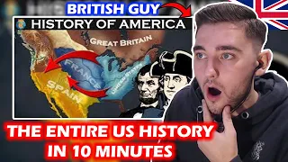 British Guy Reacts to THE HISTORY OF THE UNITED STATES in 10 minutes