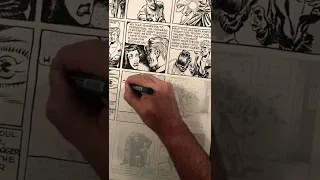 Inking Jack Kirby Golden Age comic page for practice - 001