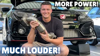 MAPerformance DOWNPIPE Install / First Impressions | 2021 Civic Type R