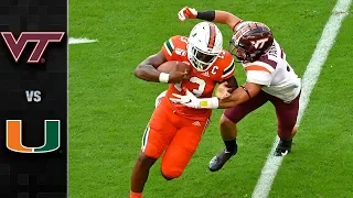 Virginia Tech vs. Miami Football Highlights (2019)