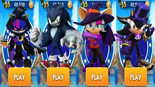 Sonic Dash - Werehog vs Reaper Metal Sonic vs Witch Rouge vs Vampire Shadow All Characters Unlocked